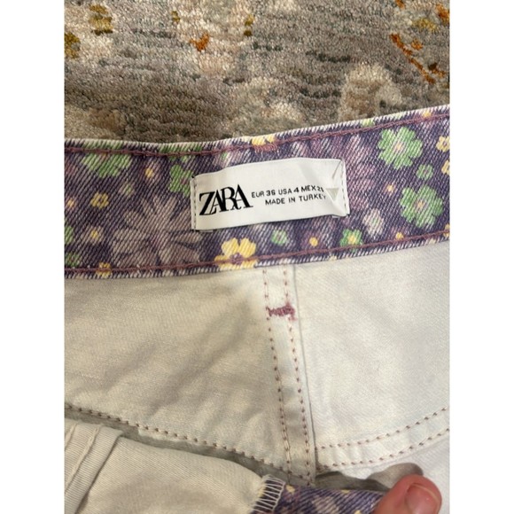 Zara Floral Daisy High rise shorts SIZE 4 - Picture 5 of 5